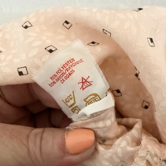 Vintage 80s Skirt Button down Pastel Peach Pockets Drop Waist Sz 4 Petites - Picture 13 of 13